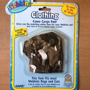 Webkinz Camo Cargo Pant pet clothing -- BNWT